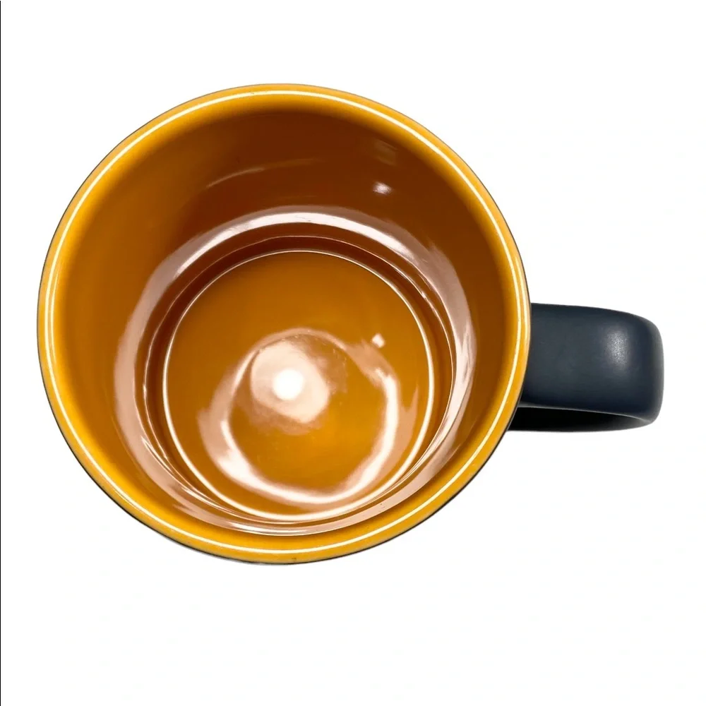 2011 STARBUCKS Kenya Mermaid Black Etched Sun Face Coffee Tea Mug, Bonus Bag